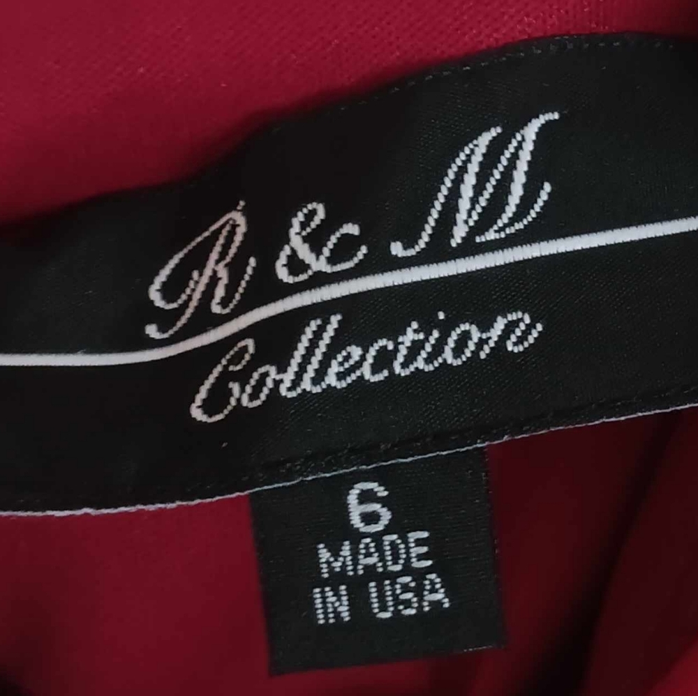 Red R & M Dress. Size 6 - Picture 4 of 5